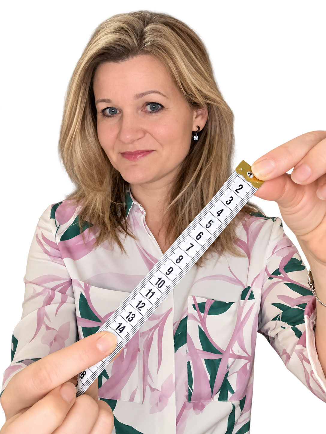 Silvie Kasíková, výživová poradkyně, s krejčovským metrem